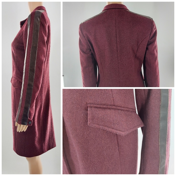 Rag & Bone Maharaja Wool and Leather Coat S - Picture 5 of 9